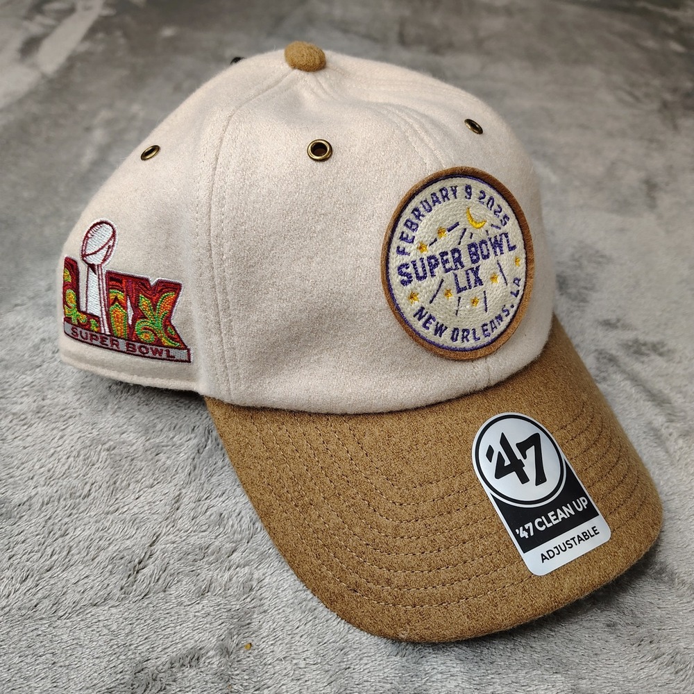 '47 x Stoney Clover Lane Super Bowl LIX New Orleans NFL‎ Oatmeal Hat Wool Blend
